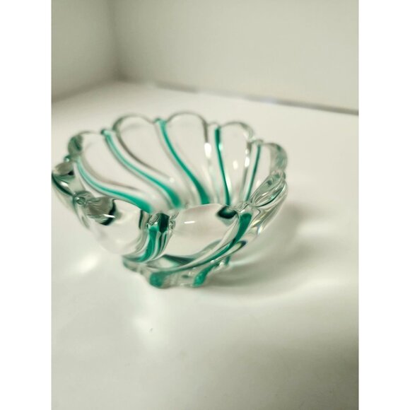 MIKASA PEPPERMINT  CRYSTAL SWIRL VOTIVE HOLDER - Picture 3 of 4